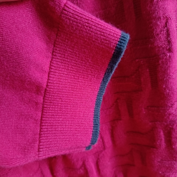7/3XL⛳Ted Baker Golf Men's Knit V-Neck Vibrant Pink Sweater - Picture 6 of 10